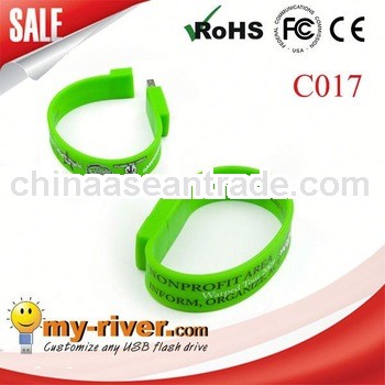 Promotion 2012 most popular and cheapest wristband usb 2.0 free logo printing usb wristband