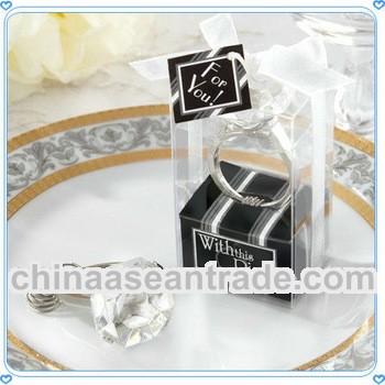 Promotional Clear Crystal Diamond Keychain For Wedding Favor