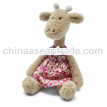 Promotional Kids Gift Skirt Wearing Plush Toy Girafee