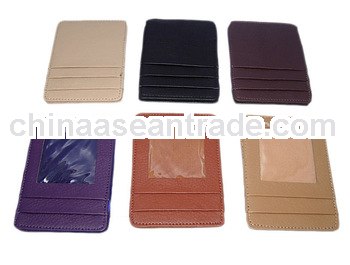 Promotional gifts slim and small PU leather credit card holder wallet with customized logo design