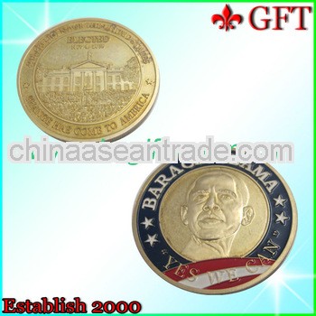Promotional gold-plated president metal coins