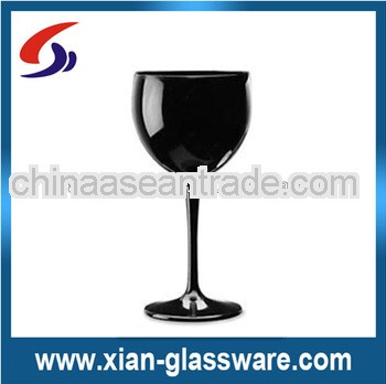 Promotional wholesale black wine glass/black goblet/wine glass cup for home/bar/wedding