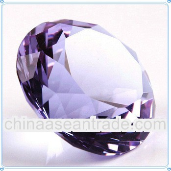 Purple Crystal Diamond Paperweight Souvenirs For Perfect Wedding Decoration