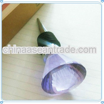 Purple Gem Crystal Wine Bottle Stopper for Promotional Gifts