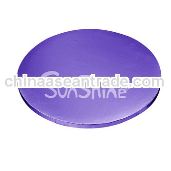 Purple Round Cake Drum--13inch-DRUM FOIL FOLD 1/2" ROUND