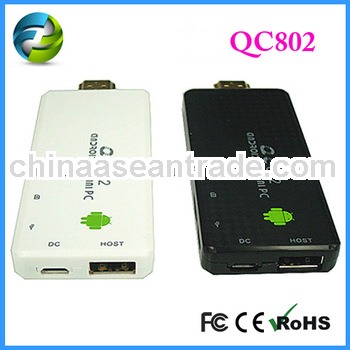 QC802 mini pc Quad Core tv box RK3188 ARM Cortex A9 process