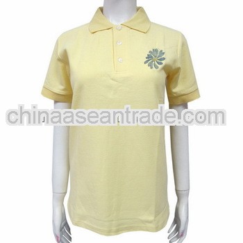 Quality customized woman's cotton polo shirt