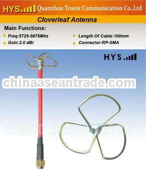 RP-SMA 5.8G FPV Cloverleaf Antenna TCQZ-WZ-2-5800V-RG141-3