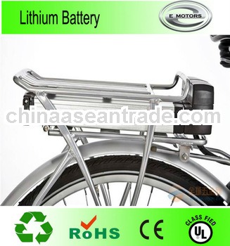 Rear 36V10Ah lithium battery pack lifepo4 with controller box and tail lamp to rack electric bicycle