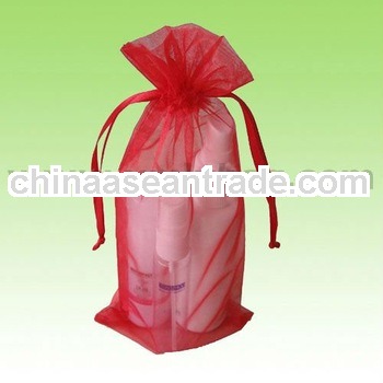 Red Organza Recycled Cosmetic Packaging Bag