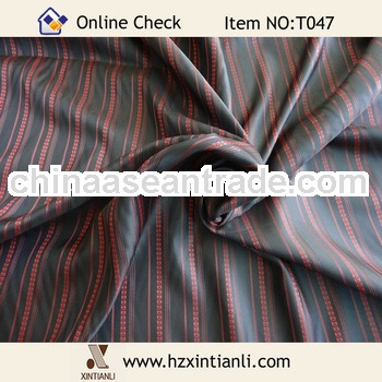 Red and Black Stripe Cloth Lining Fabrics Material