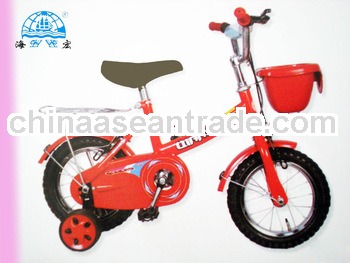 Red color with carrier front basket training wheel baby girl bmx child bike