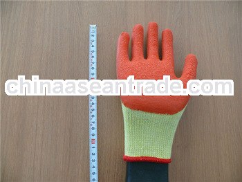 Red palm knit work gloves