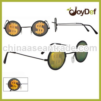 Round 3D Hologram Sunglasses poker glasses Cash Dollar Sign