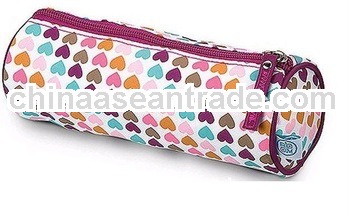 Round Canvas cute pencil case