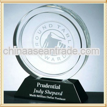 Round Crystal K9 Award Trophy For Company Honor Souvenir