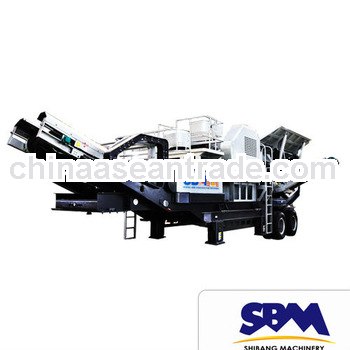 SBM Mobile Rock Crusher,with high quality used in stone and ore crushing,and construction material b