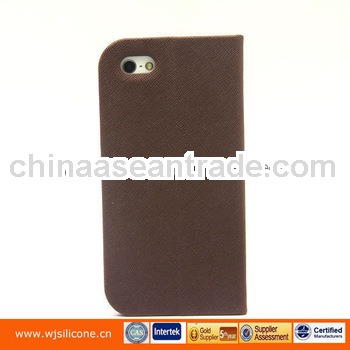 SGS report cell phone leather case for iphone5S