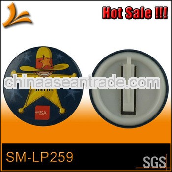 SM-LP259 plastic tin star badges 44mm