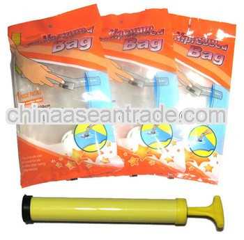 Saving Space Plastic Vacuum Storage Bags with Pump for Clothing