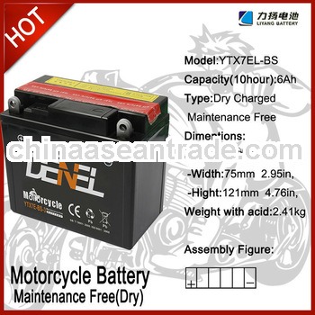 Sealed autobicycle batteries for motorycles