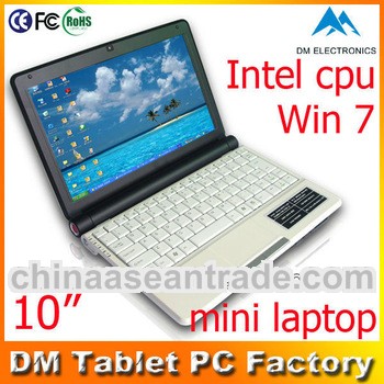Shenzhen Laptop Factory Support 10" Intel Atom D2500 Windows 7 Laptops For India