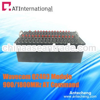 Short Message 32 Ports Modem Pool With Wavecom Q2403 Industrial Modules