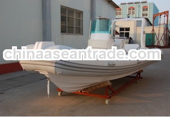 Silver marine inflatable rigid boat 5.8m fiberglass open boat