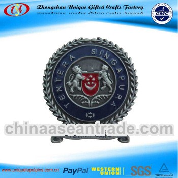 Singapura logo special shape old metal coin