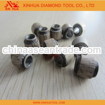 Sintered diamond wire saw beads for marble