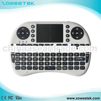Small and compact keyboard featuring a full QWERTY key set and trackpad