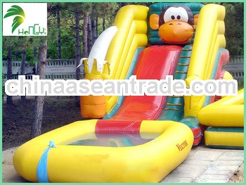 Smart Cartoon Monkey Inflatable Slides