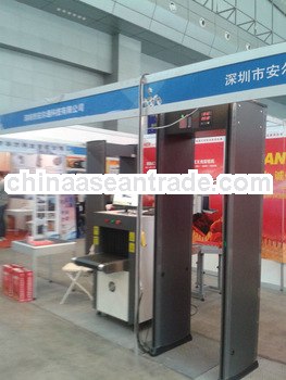 Sound and light alarm,airport body security scanner professional walk through metal detector gate fo