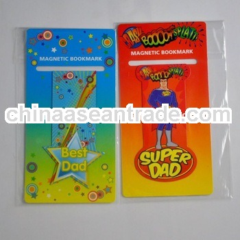 Souvenir gifts magnetic book mark with printing backing card
