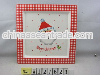 Square Ceramic Christams Plate