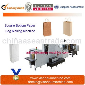 Square bottom handle paper bag machine