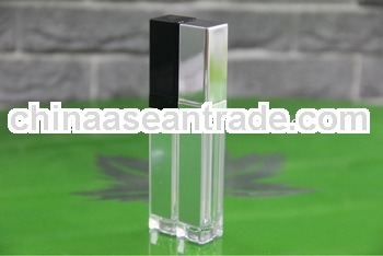 Square empty plastic lipgloss tube/lipgloss bottles