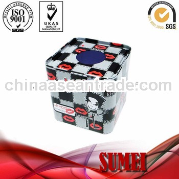 Square napkin tin box