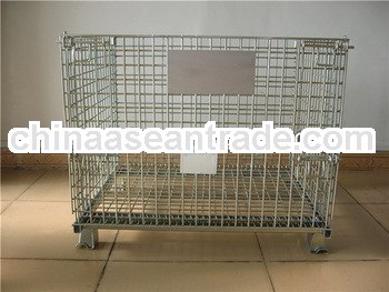 Stackable wire pallet cage