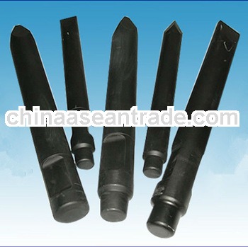 Stainless steel hydraulic breaker chisels of excavator