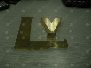 Stainless steel plating golden letter