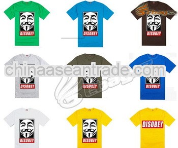 Striped promotional compressed round neck t-shirt