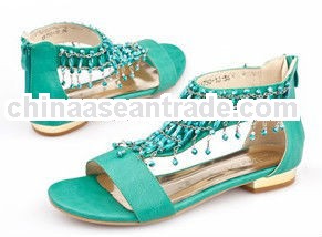 Summer women flat sandals with ornaments XT08-S1012