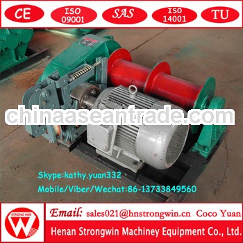 Super quality electrical cable double drum electric winch with hand control