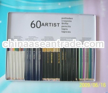 Supply the metal box with 60pcs colour pencil