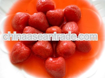 Sweet fruit canned strawberry in syrup supplier