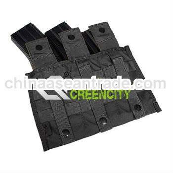 TRIPLE M4/M16 MAGAZINE POUCH VER. MI MOLLE BLACK