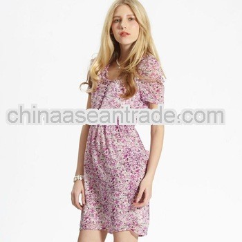 Temperate Chiffon One-Piece Dress Pink