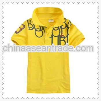 The 2013 fashion style printed short sleeve kids polo t-shirts