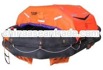 Throw-Over type inflatable life-raft